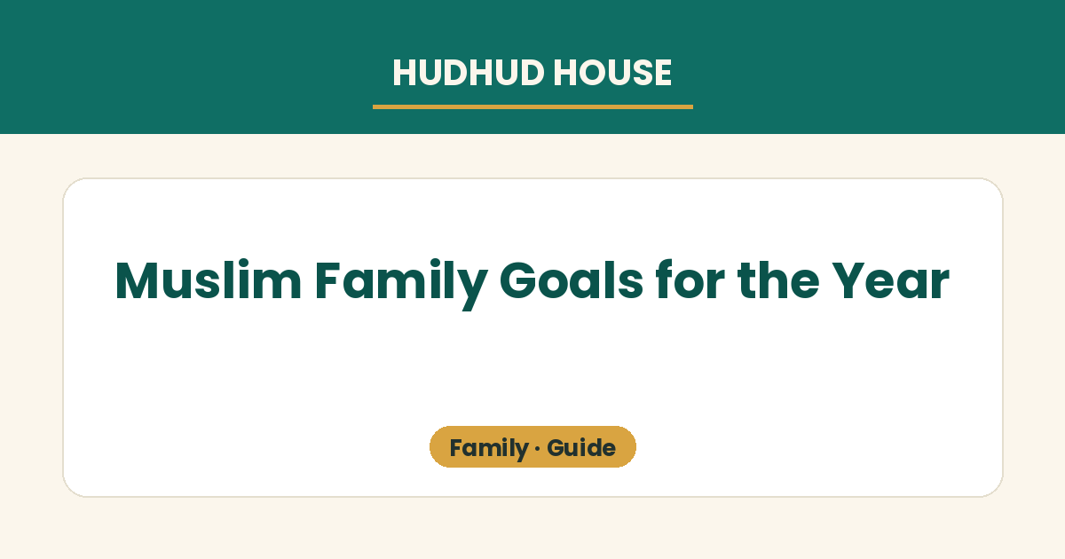 A family goals sheet grouped into worship, character and learning, each with one small weekly action